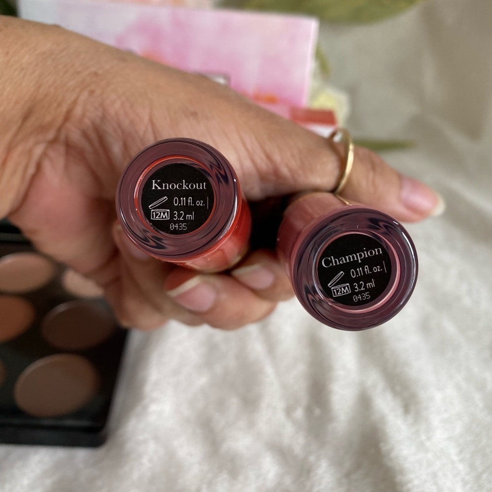 Laura Geller Eyeshadow Palette and MINI TINTED LIP OIL COLORS CHAMPION,KNOCKOUT - Picture 4 of 12